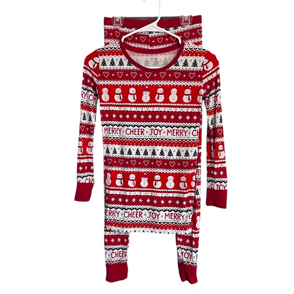 Little Sleepies Fair Isle Festive Holiday Pajamas Size 12/14 - Picture 3 of 10